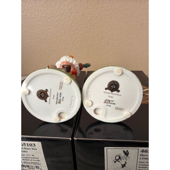 Goebel Looney Tunes Rabbit of Seville Bugs Fudd Scape 3-Pc Barber Set w/FLAWS - Picture 10 of 16